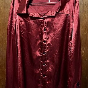 Women's Rust Button Down Shirt